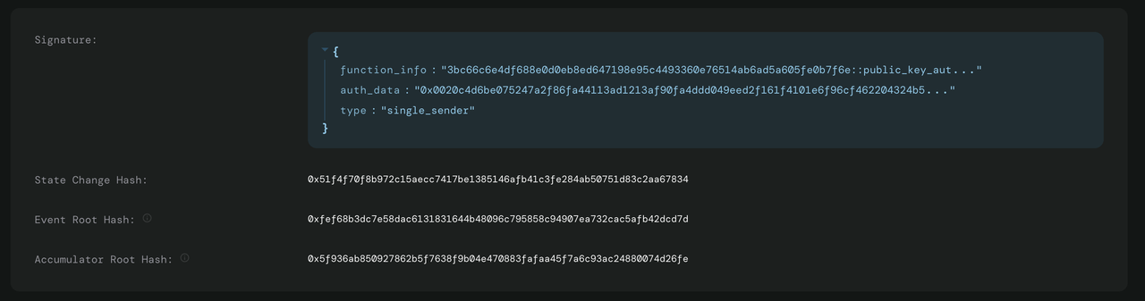 Transaction Signature